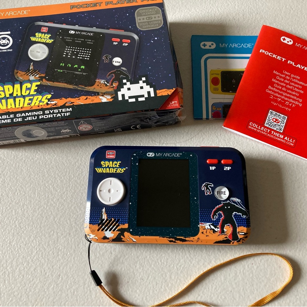 My Arcade Space Invaders Portable Gaming System Pocket Player Pro